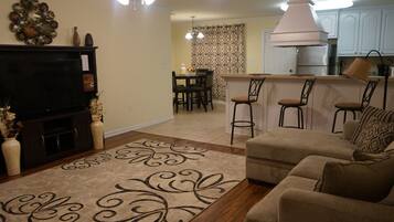 Smart TV, DVD player, books