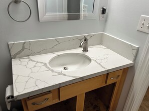 Combined shower/bathtub, hair dryer, towels, soap - Amazing views from this ground floor, corner unit steps from the beach! (Kapaʻa)