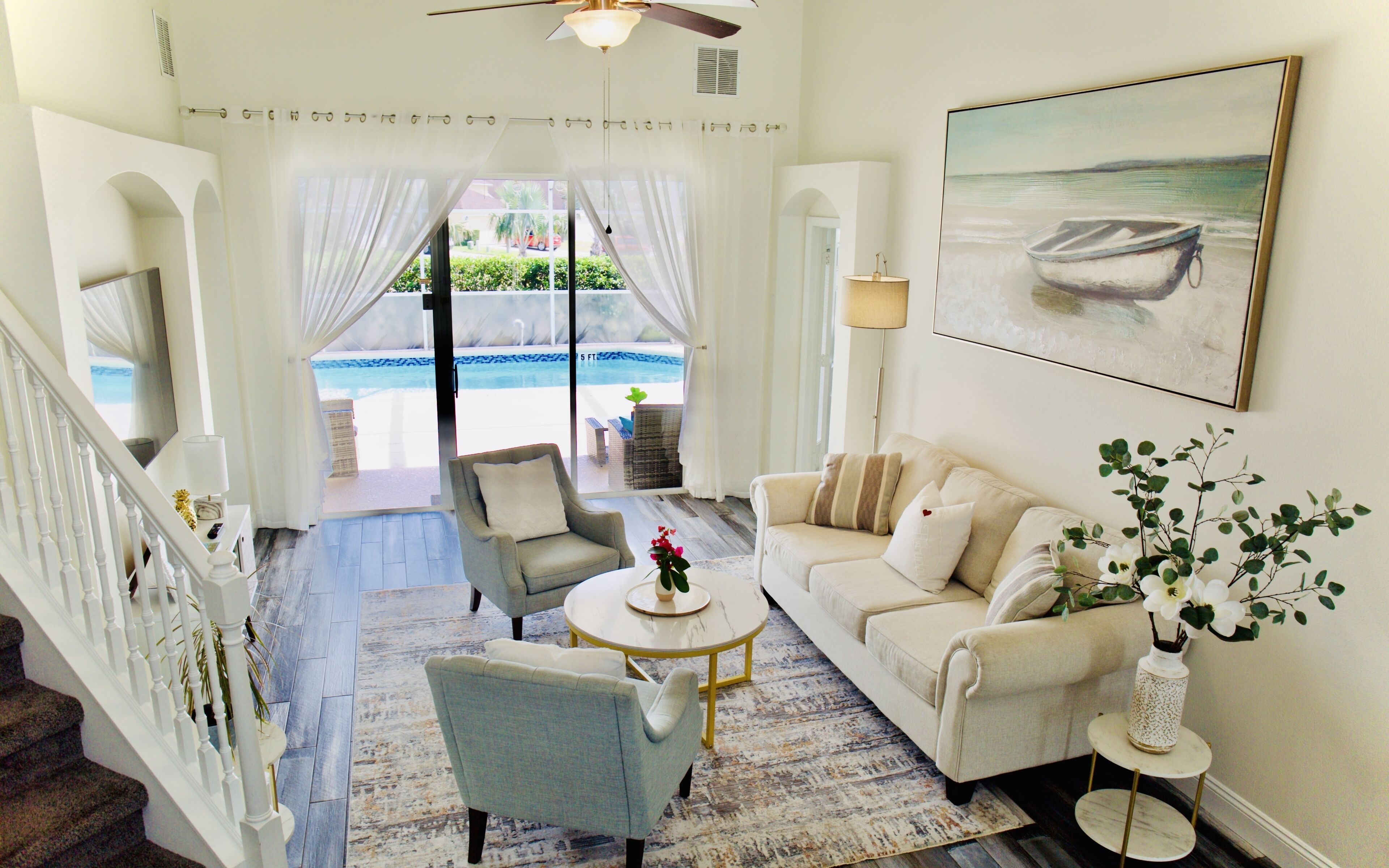 Sweet Sunshine Retreat near Disney. 3 kings. Free heated pool. 