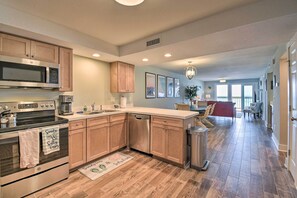 Fridge, microwave, stovetop, dishwasher - Beachfront Nags Head Condo w/ Private Balcony! (Nags Head)