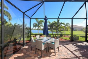 Outdoor dining - Beautiful, Newer Home in River Strand! Endless Fun! (Bradenton)
