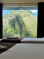 FAMILY ROOM WITH TEMPLE VIEW | Individually decorated, individually furnished, desk, iron/ironing board