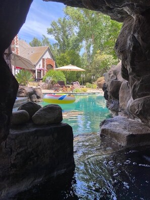 A heated pool