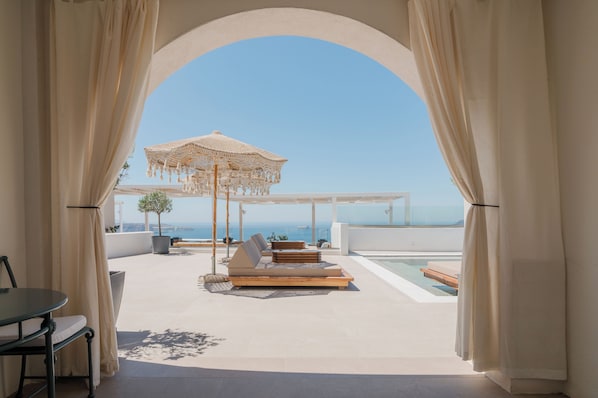 Chambre double (Caldera View) | Vue du balcon