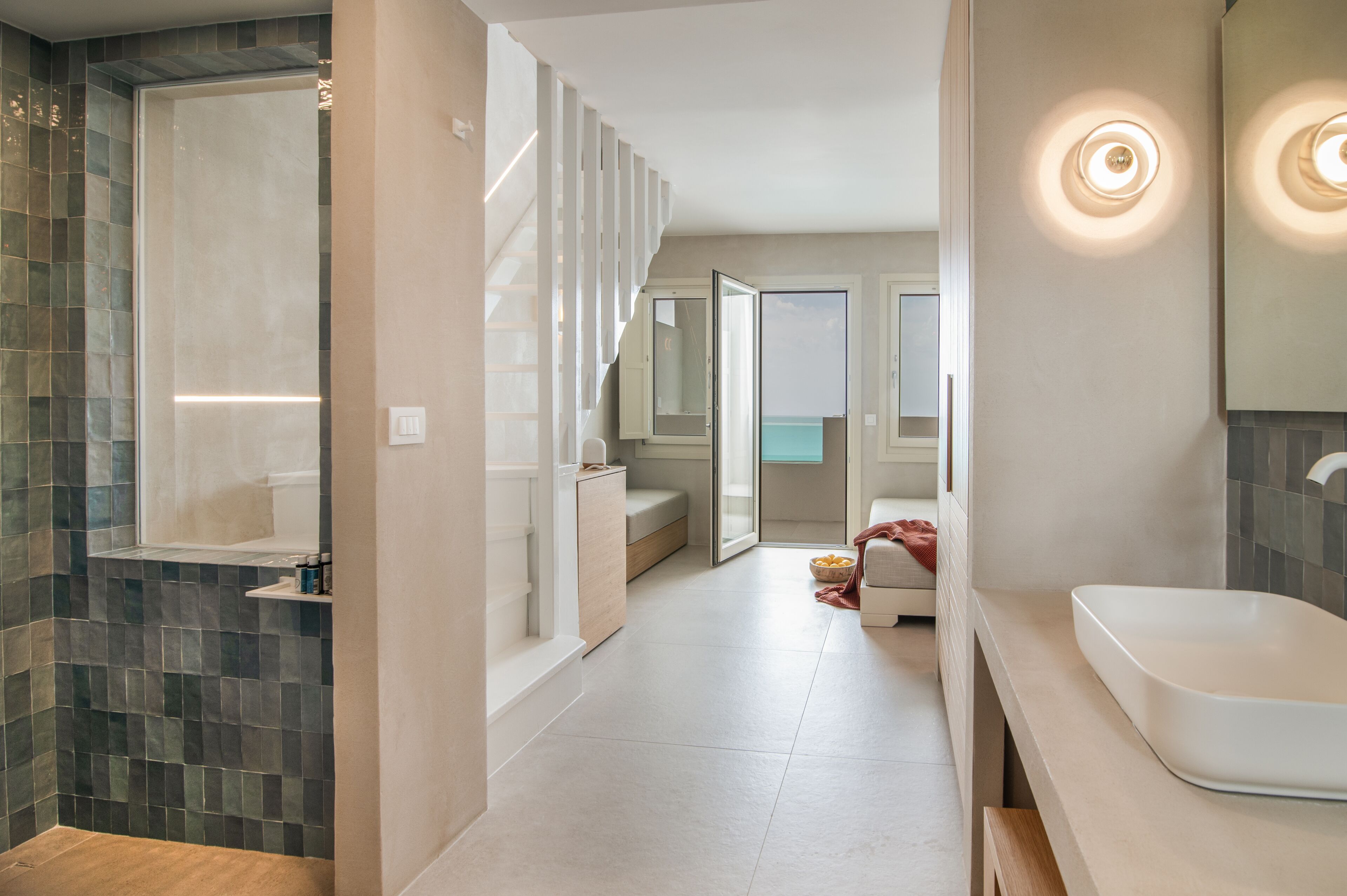 loft suite with hot tub and caldera view | 1 bedroom, premium bedding, minibar, in-room safe