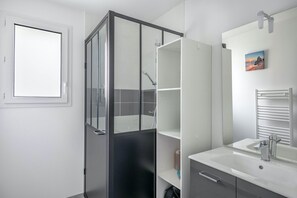 Shower, hair dryer