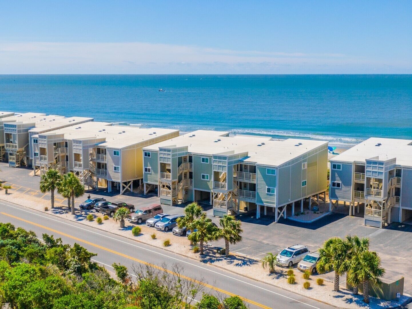 Oak Island Beach Villas 406: 2BR, 2BA, Sleeps 5 - oceanfront condo with pool!
