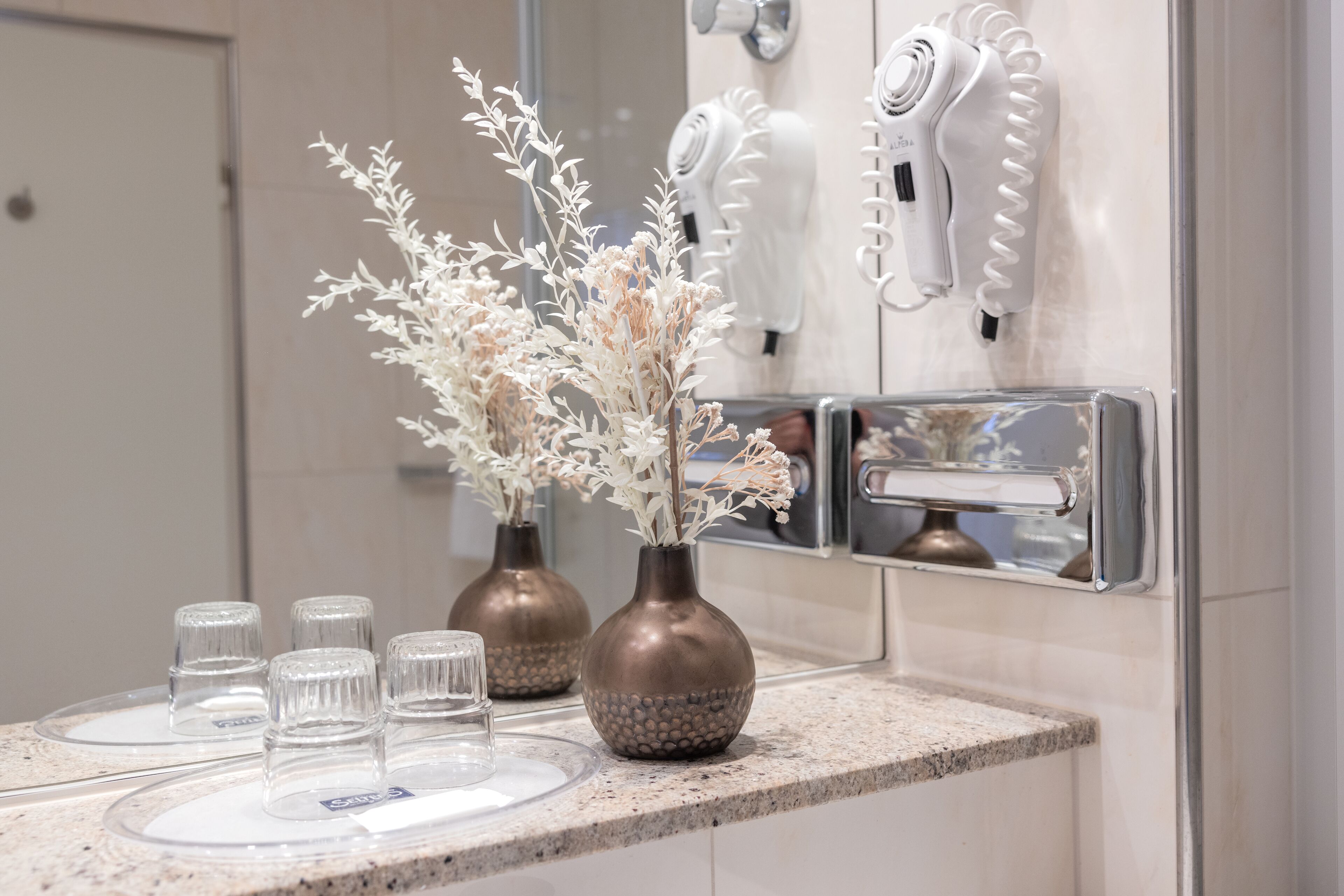 classic double or twin room | bathroom | shower, towels