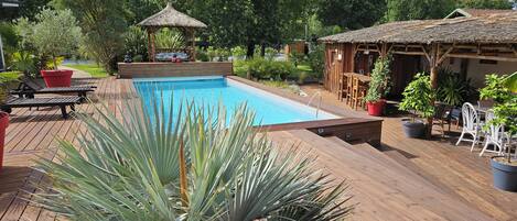Outdoor pool, a heated pool