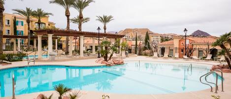 Outdoor pool, a heated pool