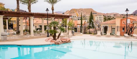 屋外プール、温水プール