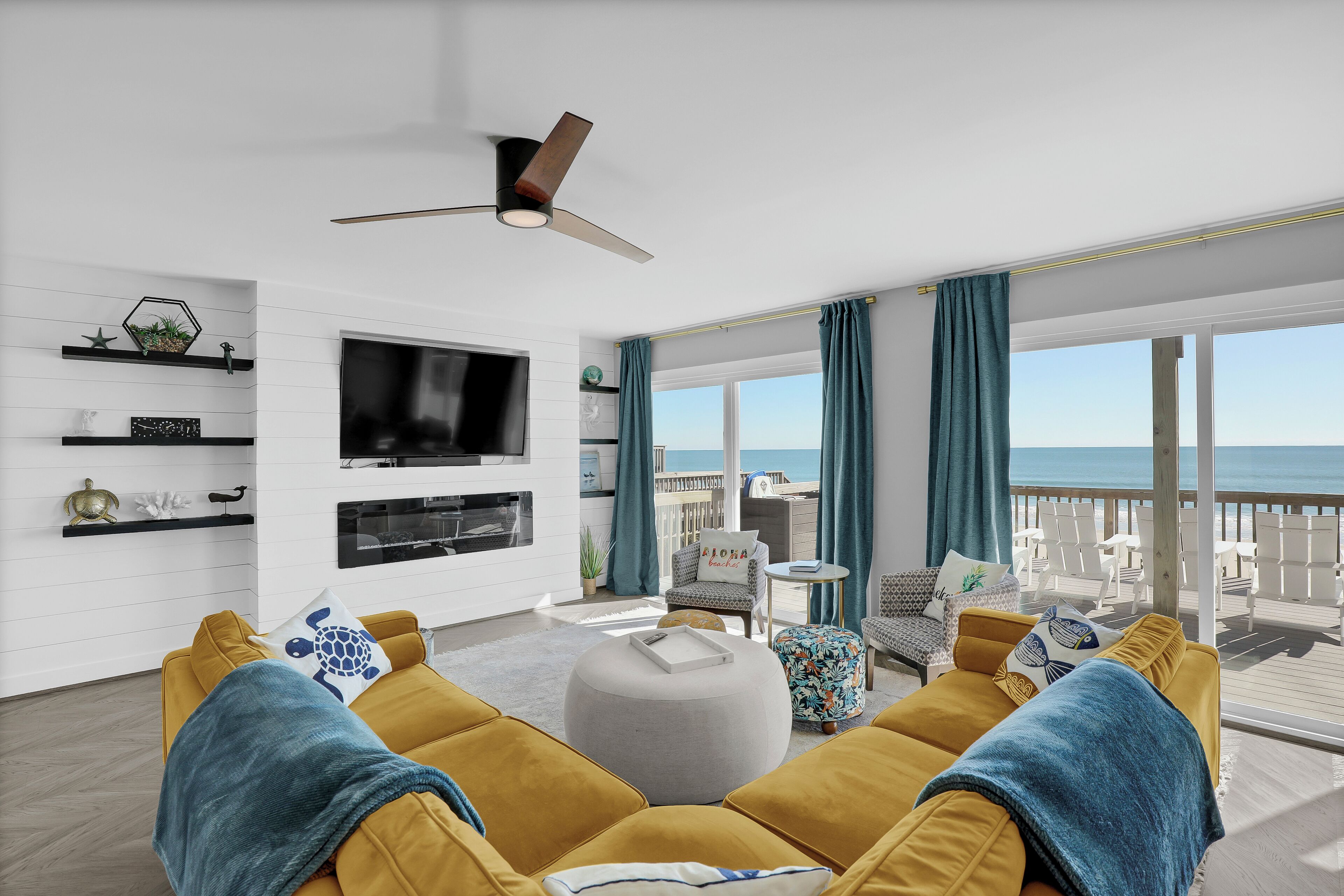 Smart-tv och eldstad