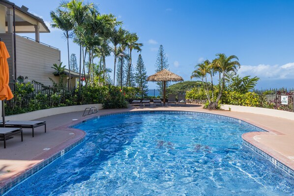 Outdoor pool, a heated pool