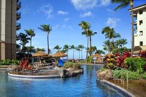 Outdoor pool, a heated pool
