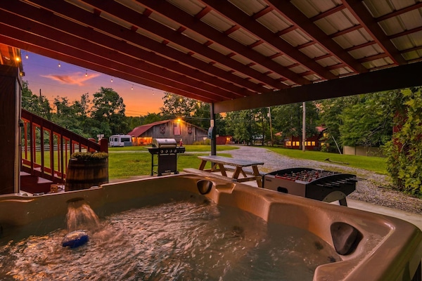 Imagine yourself soaking in your private hot tub sipping a cold drink...