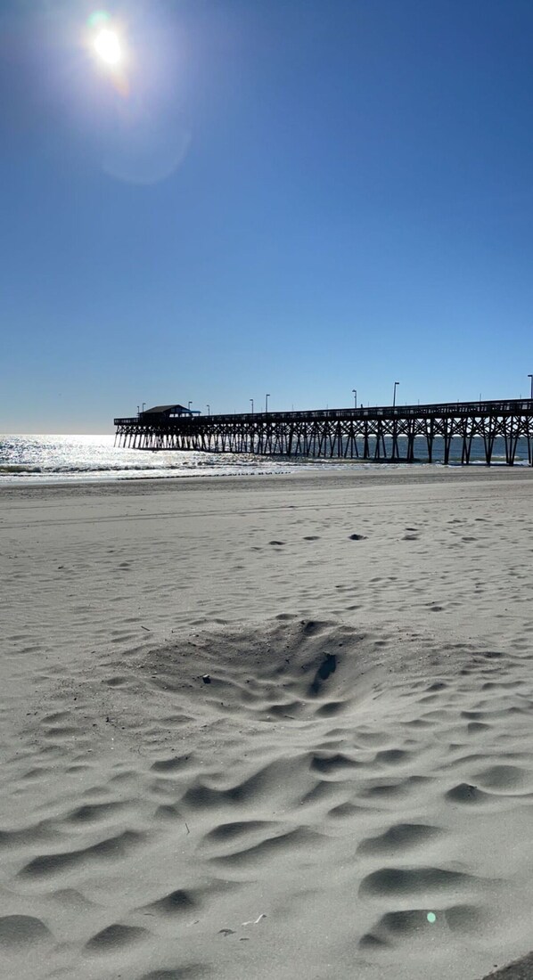 Beach nearby, sun-loungers