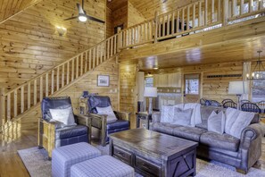 Smart TV, chimenea, videojuegos y reproductor de DVD