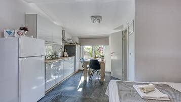 Family Studio, Mountain View, Mountainside (Honeymoon Suite Črni Kal) | Private kitchen | Fridge, oven, stovetop, electric kettle