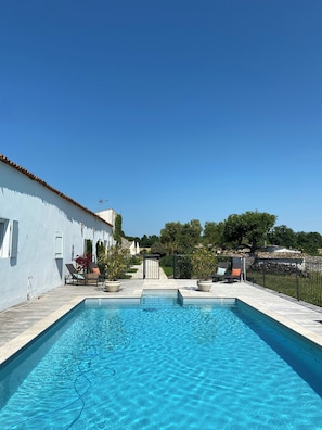 Outdoor pool, a heated pool