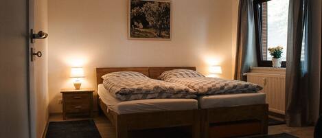 1 bedroom, travel crib, free WiFi, bed sheets