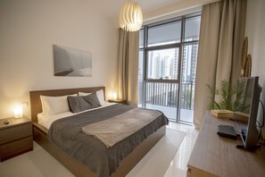 1 bedroom, premium bedding, pillow-top beds, iron/ironing board