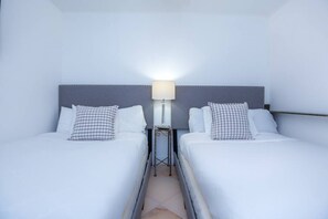 2 bedrooms, desk, iron/ironing board, travel cot