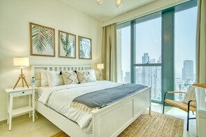 Deluxe Apartment | 1 bedroom, iron/ironing board, free WiFi - Boho-Chic Cosy 1BR, minutes to Burj Khalifa (Dubai)