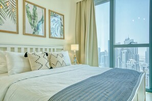 Deluxe Apartment | 1 bedroom, iron/ironing board, free WiFi - Boho-Chic Cosy 1BR, minutes to Burj Khalifa (Dubai)