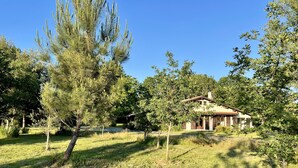 A house surrounded by trees and grass. - Soustons Grande Propriété Dans un Écrin de Verdure en Lisière de Forêt (Soustons)