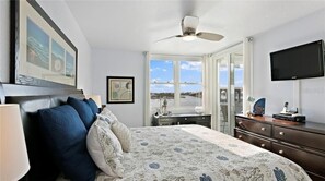 2 bedrooms, desk, iron/ironing board, travel crib