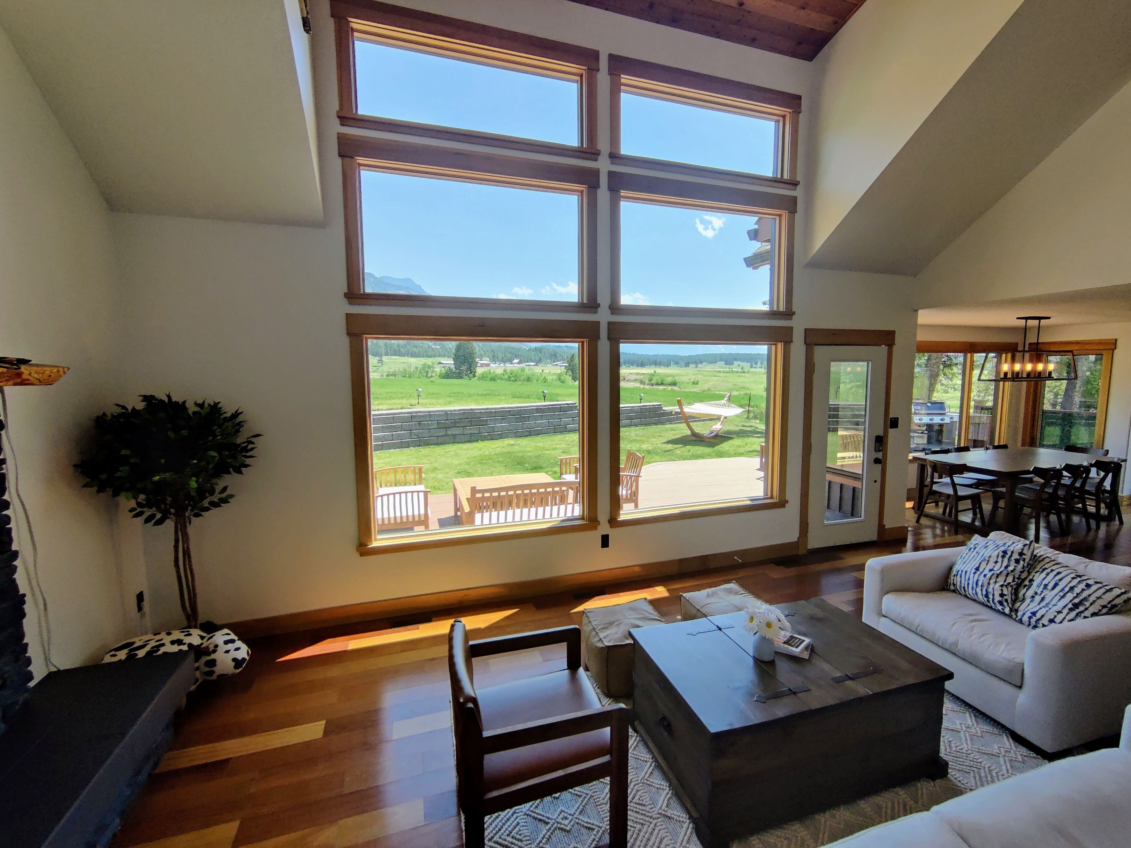 Stunning mountain views with an expansive deck, hot tub, and central location!