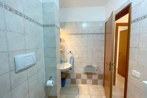 Chuveiro, secador de cabelo, bidê 