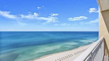 On the beach, beach towels