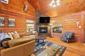 Smart TV, fireplace, DVD player, table football