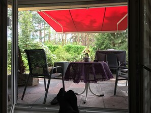 Outdoor dining - Vacation home forest and lake idyll near bathing lakes, Spreewald and Berlin (Groß Köris)