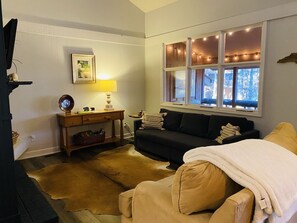 TV, fireplace, DVD player, ping pong