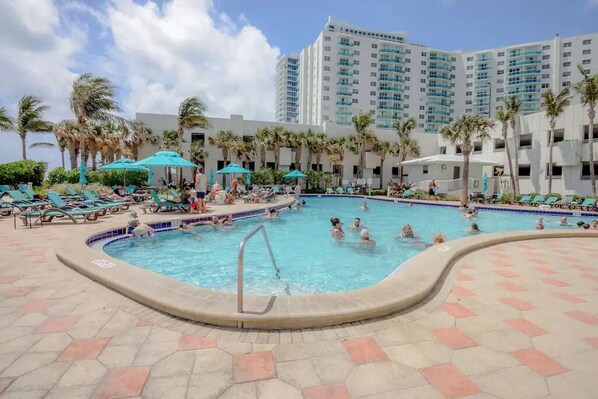 Outdoor pool, a heated pool