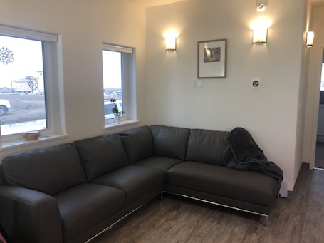Living area. Cozy 3 Bedroom with Views of the Tundra and Arctic Ocean
