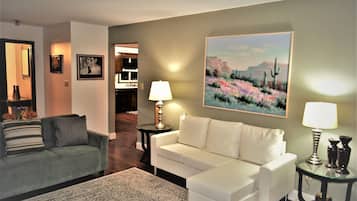 Apartment, 2 Bedrooms, Balcony | Living area