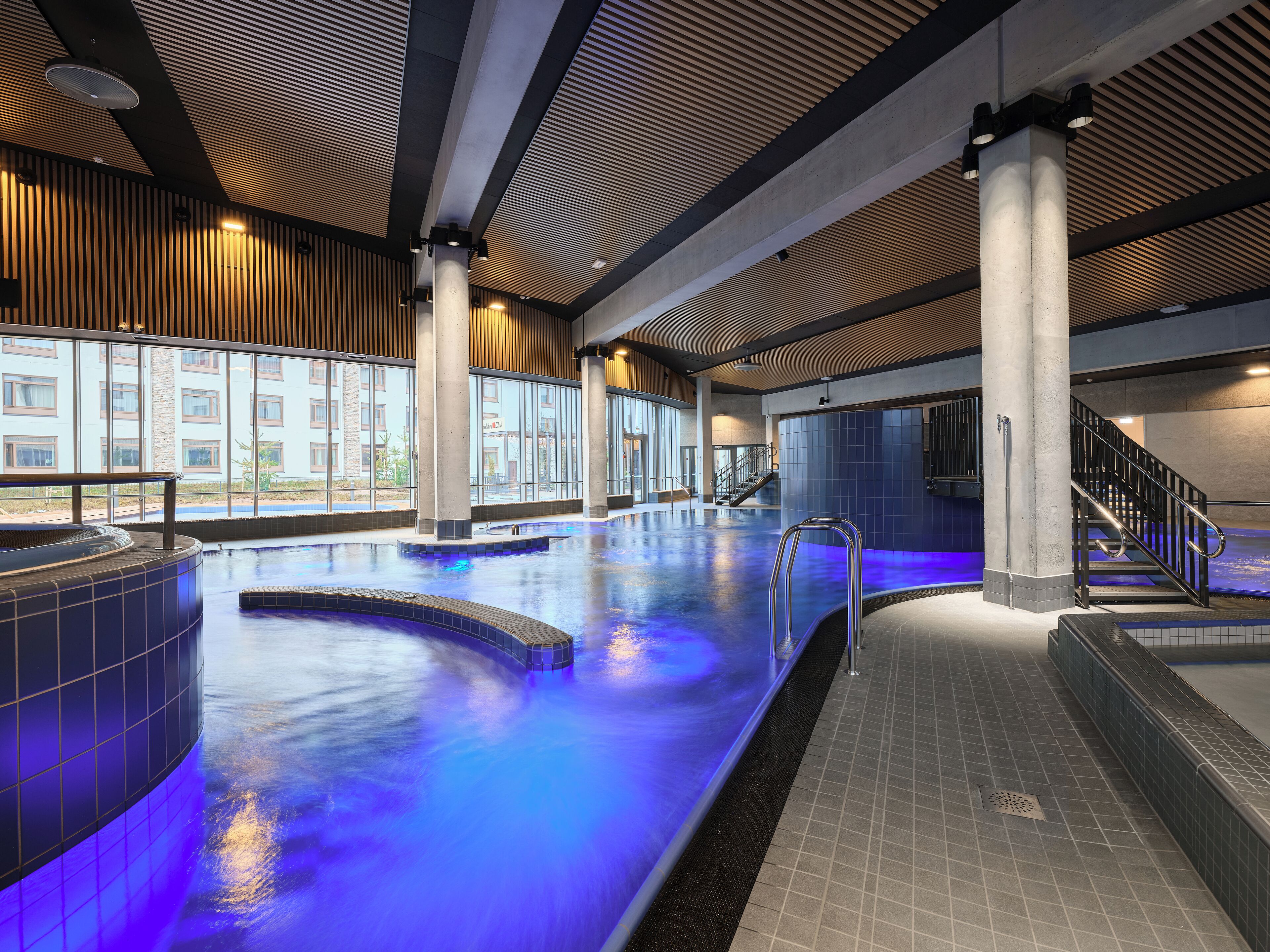 3 indoor pools, 2 outdoor pools