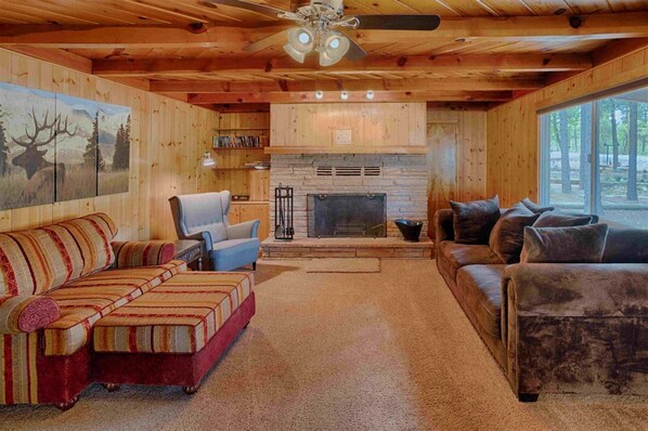 Chimenea y reproductor de DVD 