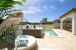Outdoor pool, a heated pool