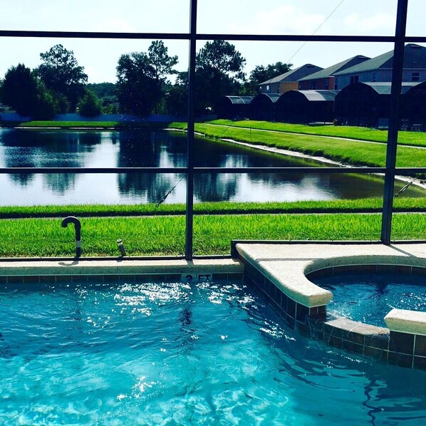 Piscina externa, piscina aquecida