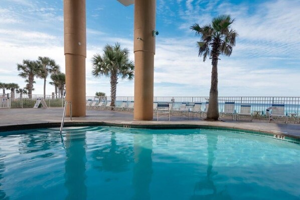 Outdoor pool, a heated pool