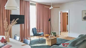 In-room safe, desk, laptop workspace, blackout curtains