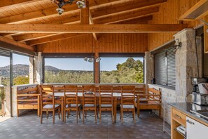 Dining - Countryside Villa with a Walk-in Free Form Pool (Rethymno)