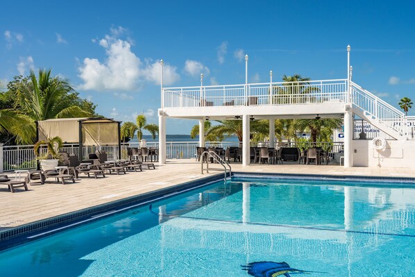 Outdoor pool, a heated pool