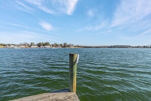 Guests can enjoy a serene lakeside or riverside setting from this tranquil pier.