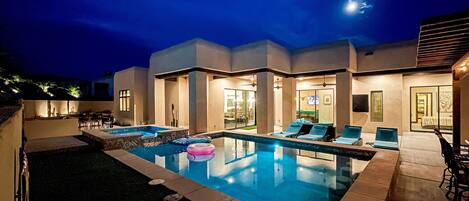 Outdoor pool, a heated pool