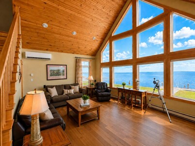 Oceanfront A-Frame Cottage | Stunning Bridge Views | Dog Friendly | Sleeps 8